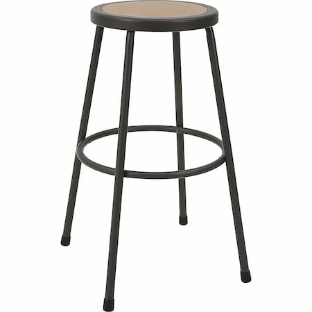 Lorell Metal Shop Stool, 30" Height, 275lb Capacity, MDF Seat LLR83082